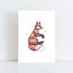 Print of 'Little Fox' No Frame