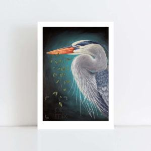 Print of Great Blue Heron No Frame