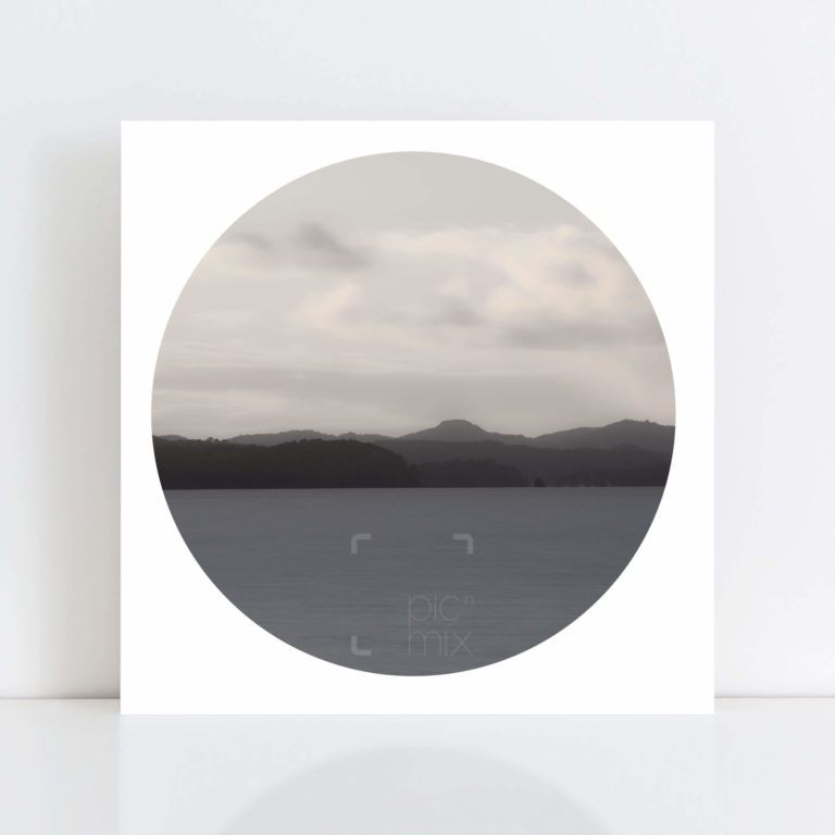 An Original Circle Photo Print of 'Whangaparoa Evening' No Frame