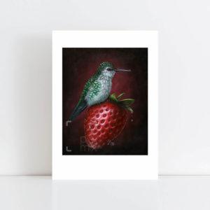 Print of 'Humming Berry' No Frame